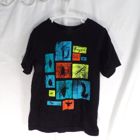 The Children's Place Black T-Shirt Boys  5T " Buggin' Out!" - Picture 1 of 5